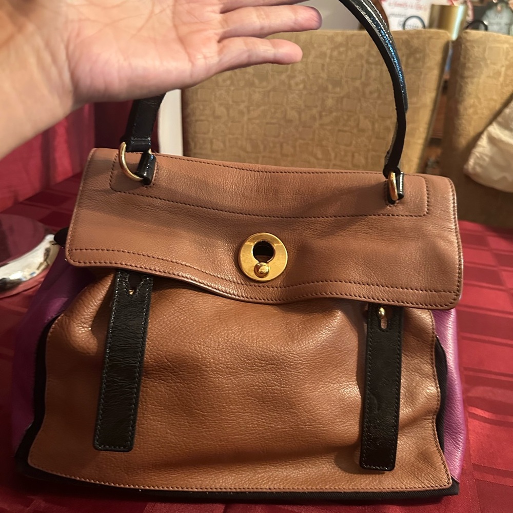 ❤️Yves Saint Laurent Tan and Black Crossbody Bag